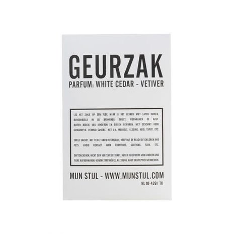 Mijn stijl Mijn stijl - geurzakje - white cedar & vetiver Mijn stijl Mijn stijl - geurzakje - white cedar & vetiver