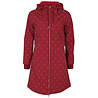 Danefae Danefae - jane softshell regenjas - donkerrood met rode stippen Danefae Danefae - jane softshell regenjas - donkerrood met rode stippen