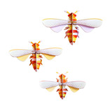 Studio Roof Studio Roof - muurdecoratie - honey bees (set van 3)