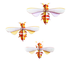 Studio Roof Studio Roof - muurdecoratie - honey bees (set van 3)