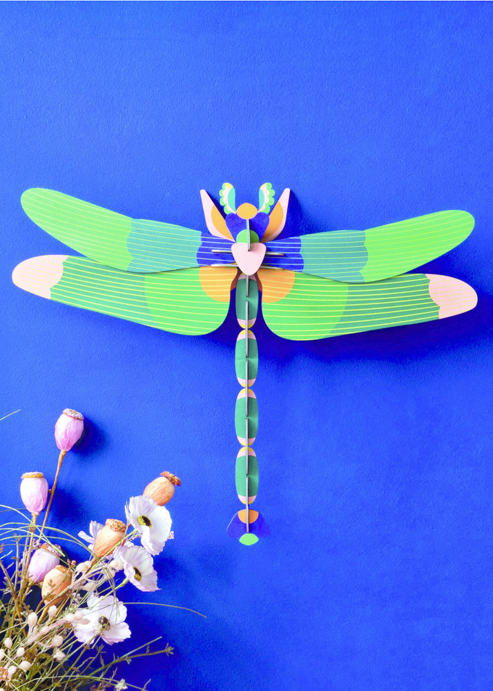 Studio Roof Studio Roof - muurdecoratie - giant dragonfly green