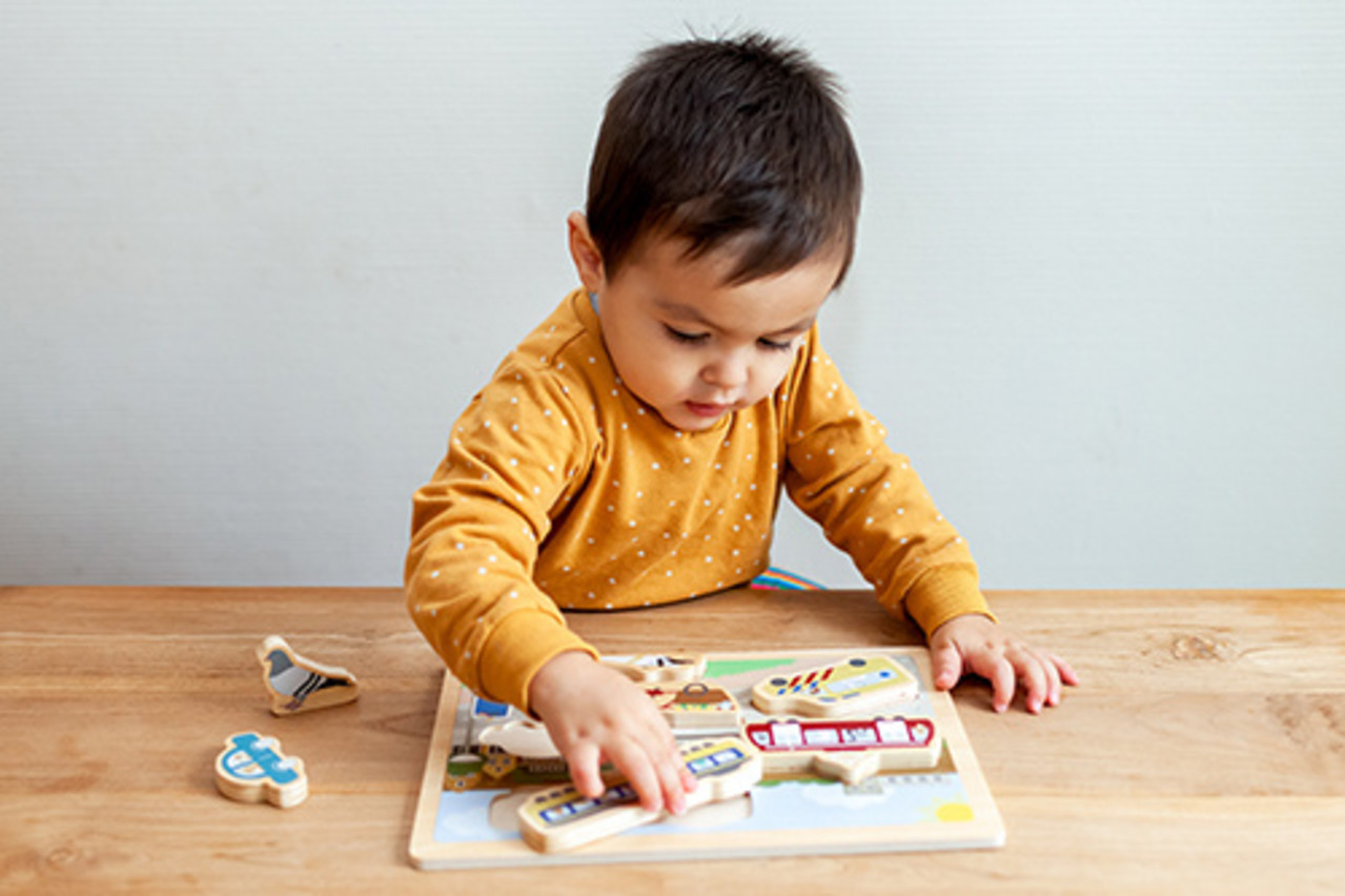 Noox city kids Noox city kids - houten puzzel - stad