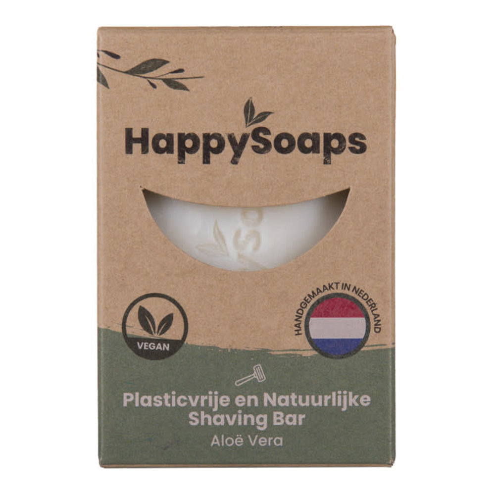 HappySoaps Happysoaps - shaving bar m/v - aloe vera HappySoaps Happysoaps - shaving bar m/v - aloe vera