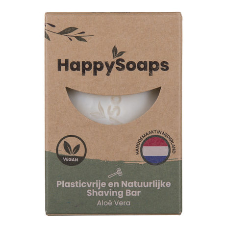 HappySoaps Happysoaps - shaving bar m/v - aloe vera HappySoaps Happysoaps - shaving bar m/v - aloe vera