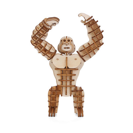 Kikkerland Kikkerland - 3d houten puzzel - gorilla Kikkerland Kikkerland - 3d houten puzzel - gorilla