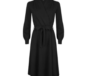 Very Cherry Very cherry - cross over dress jersey crepe - black