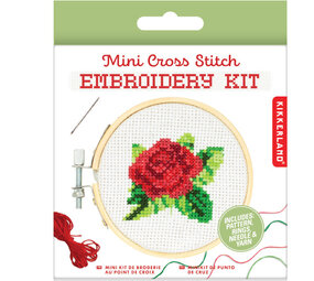 Kikkerland Kikkerland - borduur kit - rose