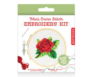 Kikkerland Kikkerland - borduur kit - rose Kikkerland Kikkerland - borduur kit - rose