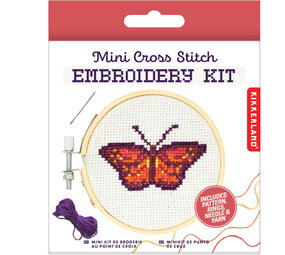 Kikkerland Kikkerland - borduur kit - butterfly