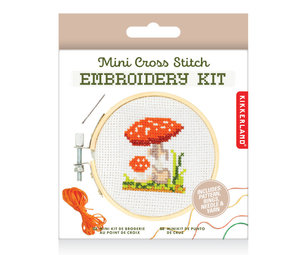 Kikkerland Kikkerland - borduur kit - mushroom Kikkerland Kikkerland - borduur kit - mushroom
