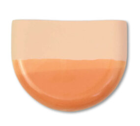 Studio Harm en Elke Studio Harm en Elke - dip wall vase half round - orange 054
