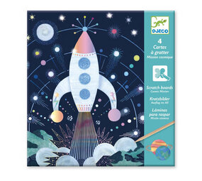 Djeco Djeco - kraskaarten iriserend - ruimte missie