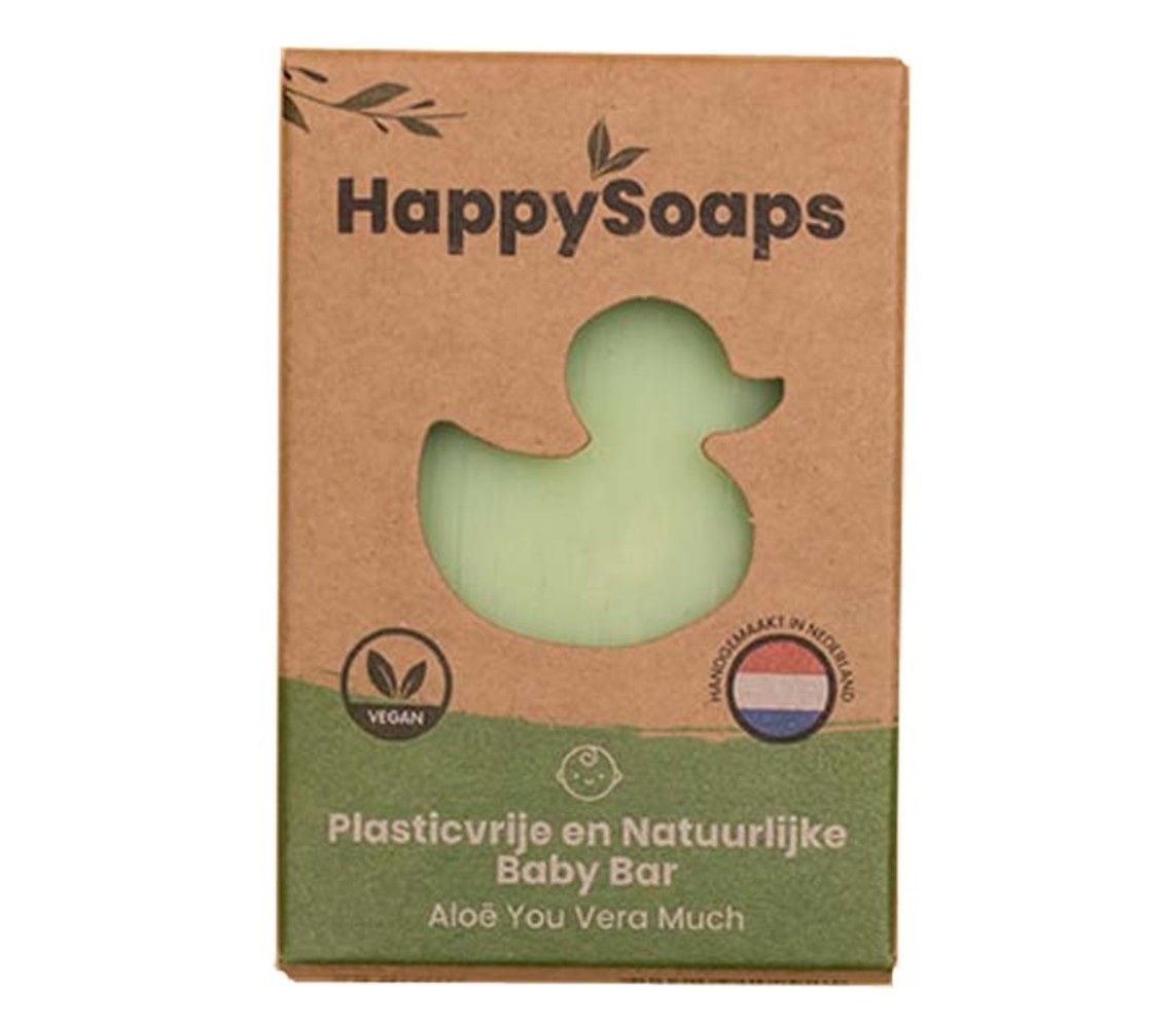 HappySoaps Happysoaps - baby shampoo & body wash bar - aloe you vera much HappySoaps Happysoaps - baby shampoo & body wash bar - aloe you vera much