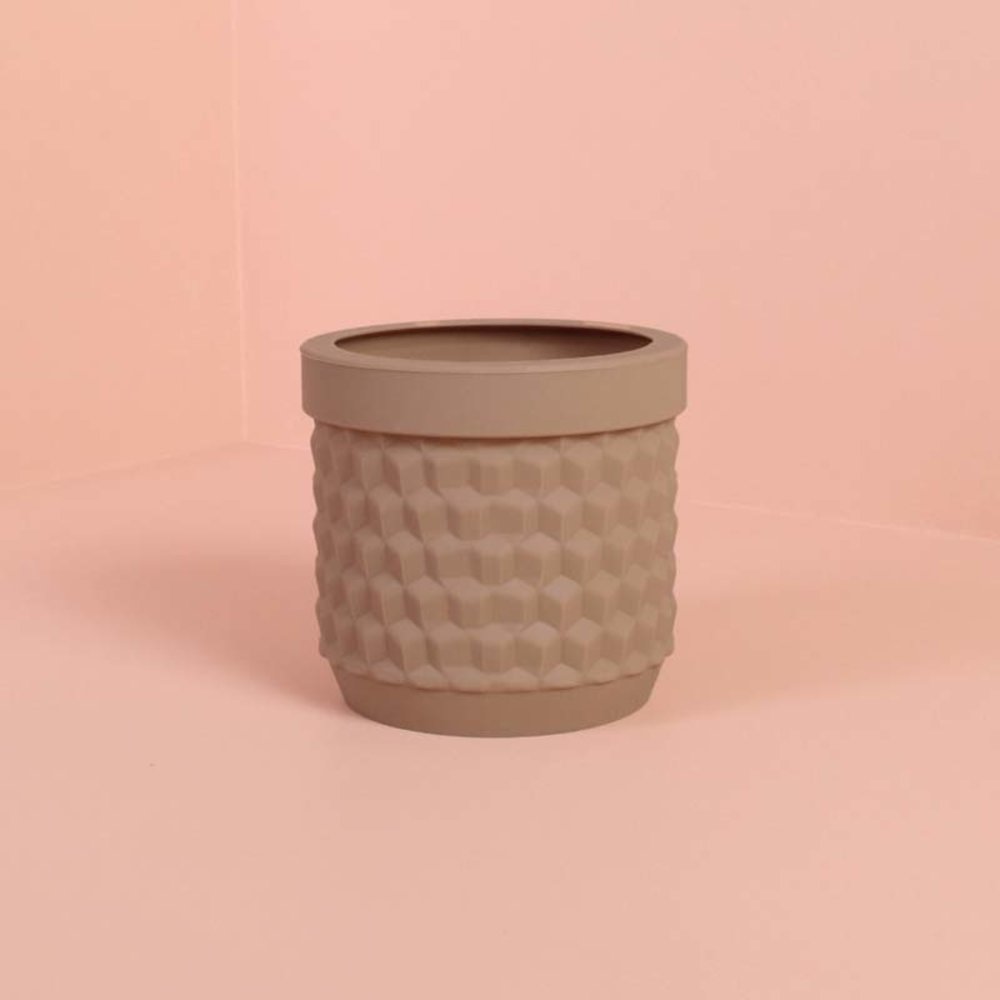 Living by Colors Living by colors - silicone bloempot potts - sand Living by Colors Living by colors - silicone bloempot potts - sand