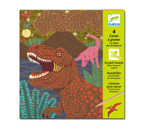 Djeco Djeco - kraskaarten metallic - dinosauriërs