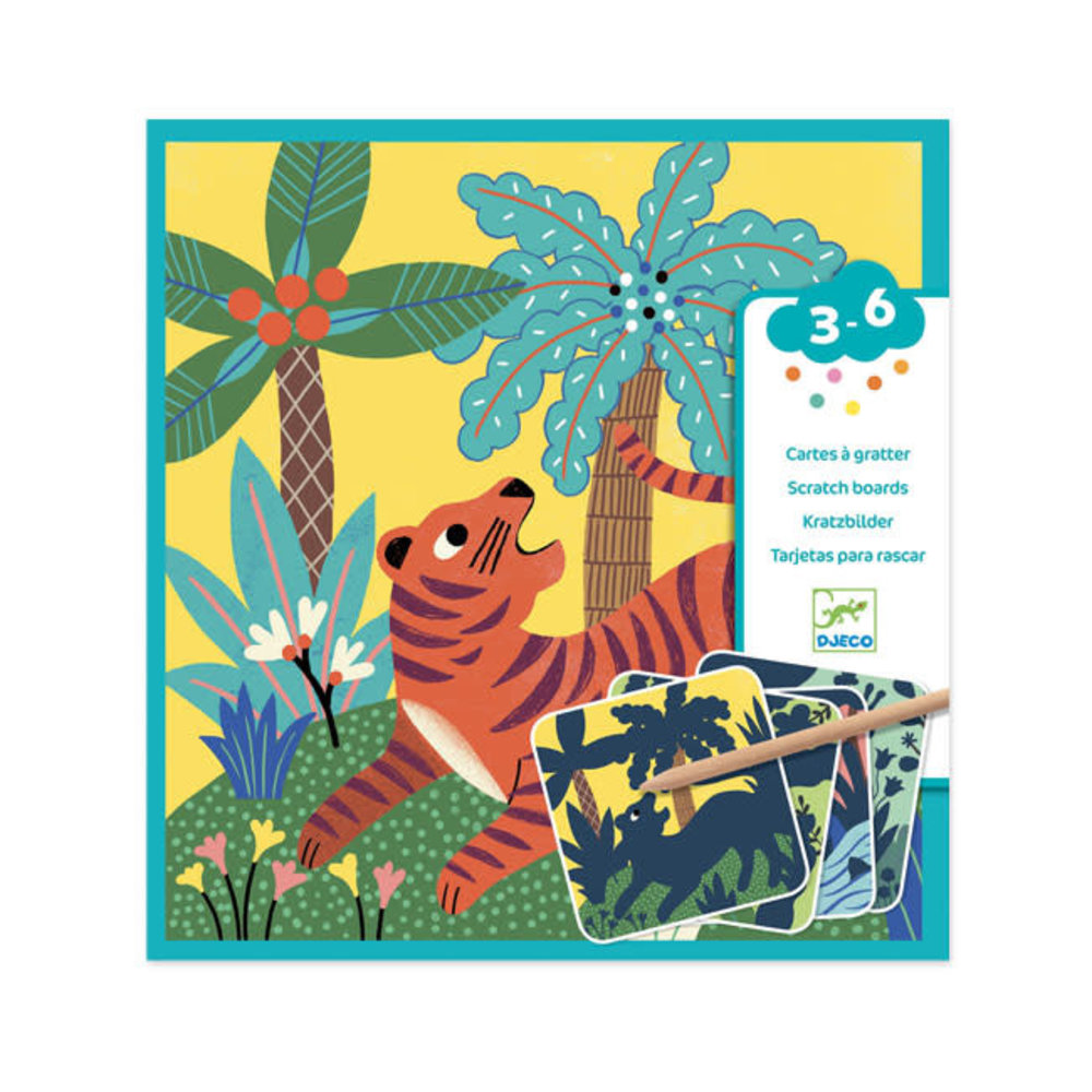 Djeco Djeco - kraskaarten - grote dieren Djeco Djeco - kraskaarten - grote dieren