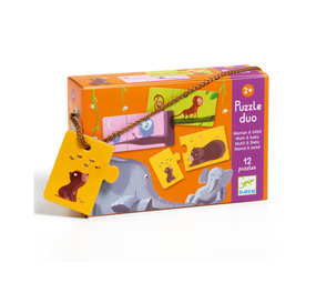 Djeco Djeco - duo puzzel - mama en baby Djeco Djeco - duo puzzel - mama en baby