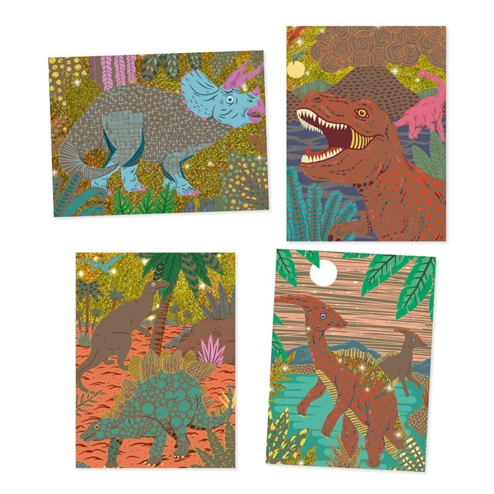 Djeco Djeco - kraskaarten - dinosaurussen Djeco Djeco - kraskaarten - dinosaurussen
