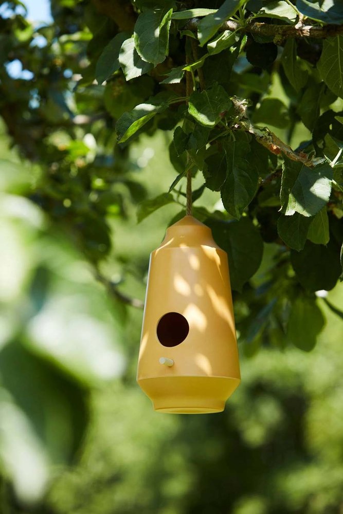 Point Virgule Point Virgule - bamboevezel vogelhuisje (lang) - okergeel