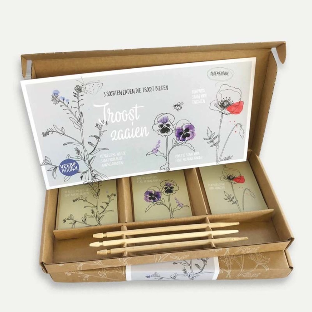Veer & Moon Veer & Moon - cadeaudoosje - troost zaaien Veer & Moon Veer & Moon - cadeaudoosje - troost zaaien