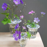 Piet Design Piet design - vouwkaart - bloemenroosters delfts blauw