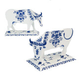 Piet Design Piet design - vouwkaart - koeien delfts blauw