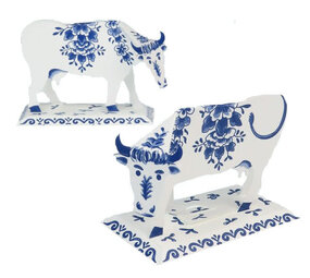 Piet Design Piet design - vouwkaart - koeien delfts blauw