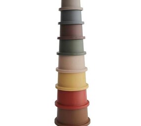 Mushie Mushie - stacking cups - retro