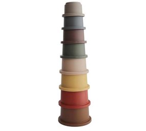Mushie Mushie - stacking cups - retro Mushie Mushie - stacking cups - retro