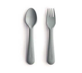 Mushie Mushie - vork & lepel - sage Mushie Mushie - vork & lepel - sage
