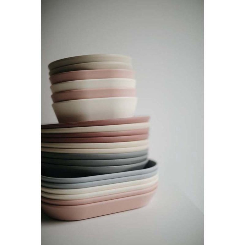 Mushie Mushie - vierkant bord - wit (set van 2) Mushie Mushie - vierkant bord - wit (set van 2)