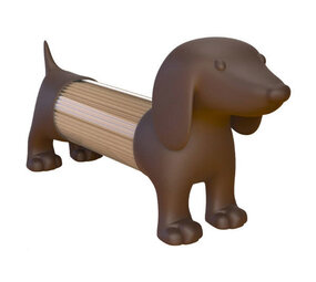 Balvi Balvi - tandenstokerhouder & peper/zout - teckel - bruin