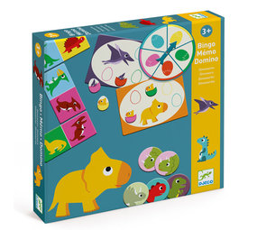 Djeco Djeco - 3 spelletjes - dinosaurussen Djeco Djeco - 3 spelletjes - dinosaurussen