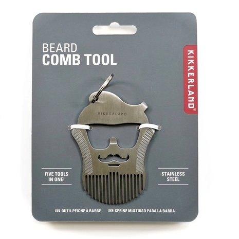 Kikkerland Kikkerland - multi tool - beard comb Kikkerland Kikkerland - multi tool - beard comb