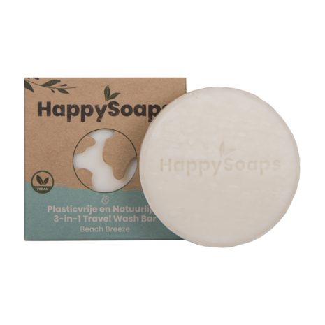 HappySoaps Happysoaps - travel wash bar 3 in 1 - beach breeze HappySoaps Happysoaps - travel wash bar 3 in 1 - beach breeze