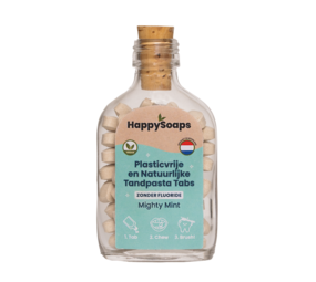 HappySoaps Happysoaps - tandpasta tabs - mighty mint (zonder fluoride) HappySoaps Happysoaps - tandpasta tabs - mighty mint (zonder fluoride)