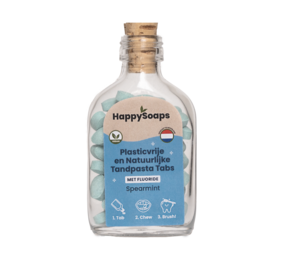 HappySoaps Happysoaps - tandpasta tabs - spear mint (met fluoride) HappySoaps Happysoaps - tandpasta tabs - spear mint (met fluoride)
