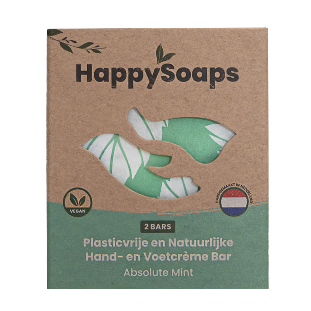 HappySoaps Happysoaps - hand- en voetcreme - absolute mint HappySoaps Happysoaps - hand- en voetcreme - absolute mint