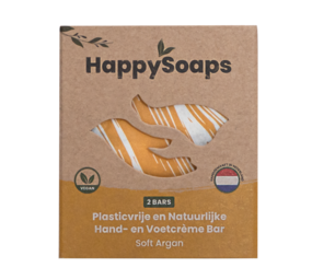 HappySoaps Happysoaps - hand- en voetcreme - soft argan HappySoaps Happysoaps - hand- en voetcreme - soft argan
