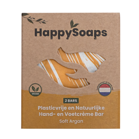 HappySoaps Happysoaps - hand- en voetcreme - soft argan HappySoaps Happysoaps - hand- en voetcreme - soft argan