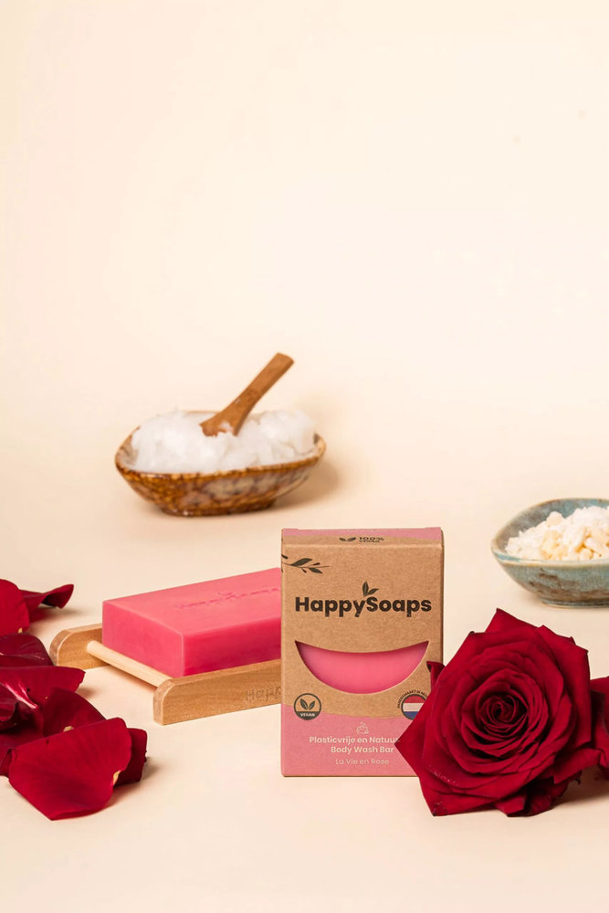 HappySoaps Happysoaps - body wash bar - la vie en rose HappySoaps Happysoaps - body wash bar - la vie en rose