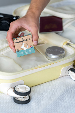 HappySoaps Happysoaps - travel wash bar 3 in 1 - beach breeze HappySoaps Happysoaps - travel wash bar 3 in 1 - beach breeze