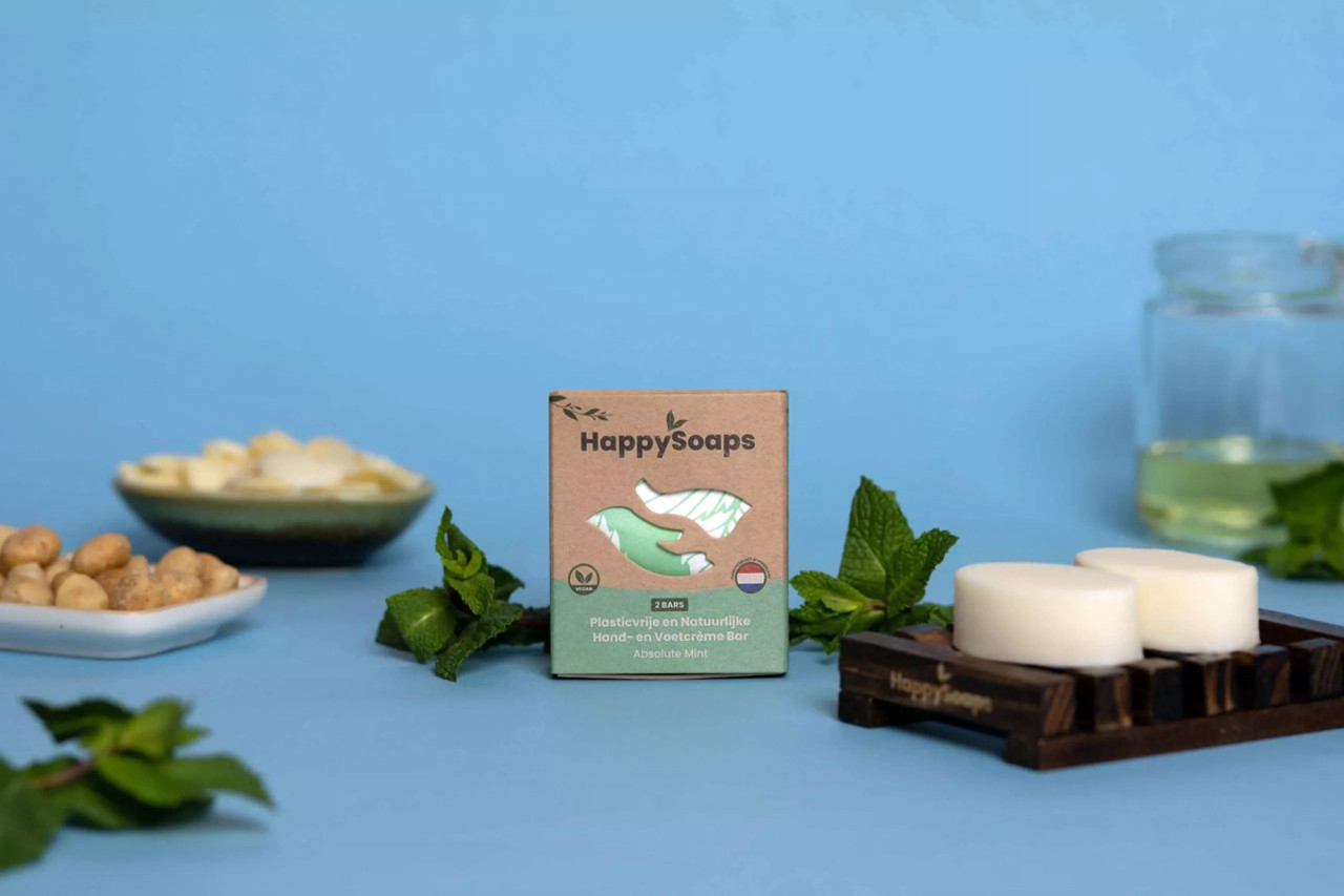 HappySoaps Happysoaps - hand- en voetcreme - absolute mint HappySoaps Happysoaps - hand- en voetcreme - absolute mint