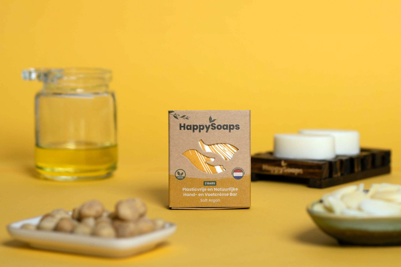 HappySoaps Happysoaps - hand- en voetcreme - soft argan HappySoaps Happysoaps - hand- en voetcreme - soft argan