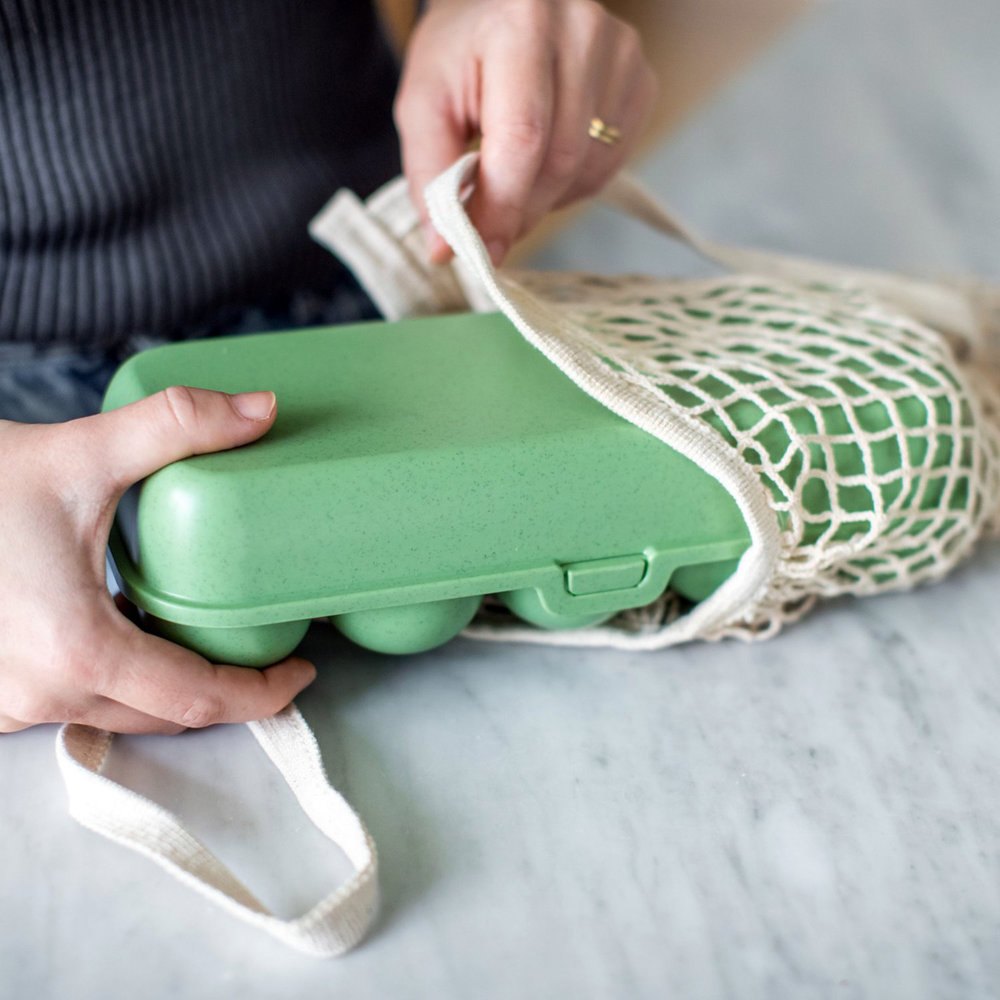 Koziol Koziol - eggs to go eierdoos - bio leaf green Koziol Koziol - eggs to go eierdoos - bio leaf green