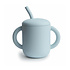 Mushie - silicone rietjesbeker - powder blue Mushie - silicone rietjesbeker - powder blue
