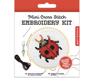 Kikkerland Kikkerland - borduur kit - lieveheersbeestje