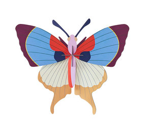 Studio Roof Studio Roof - muurdecoratie - plum fringe butterfly Studio Roof Studio Roof - muurdecoratie - plum fringe butterfly