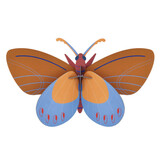 Studio Roof Studio Roof - muurdecoratie - ochre costa butterfly