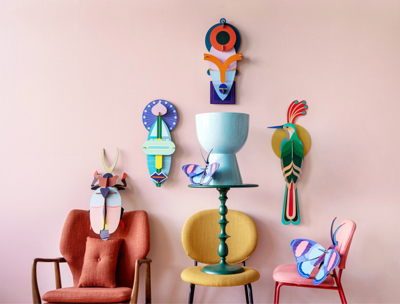 Studio Roof Studio Roof - muurdecoratie - neushoornkever Studio Roof Studio Roof - muurdecoratie - neushoornkever